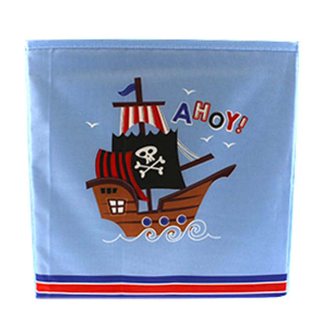 Pirate Ship Ahoy! Cube Storage Box pirates boat boys blue bedroom box