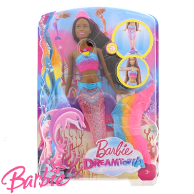 Mermaid Barbie Doll With Light-Up Rainbow Tail, Mermaid Toys