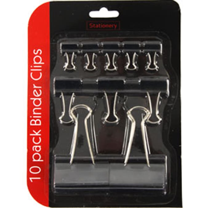 Stationery Binder Clips 10 Pack