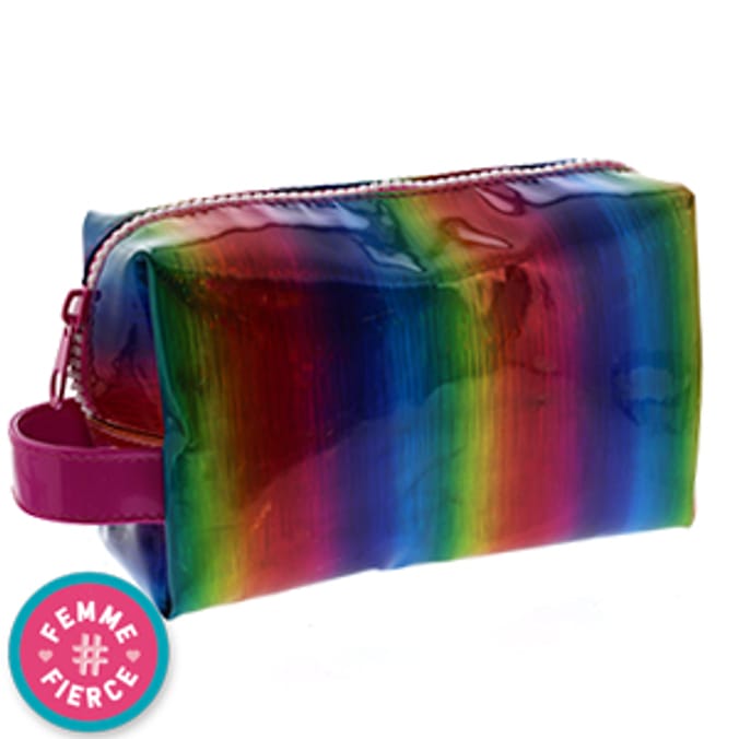 Femme Fierce Rainbow Cosmetic Bag Home Bargains