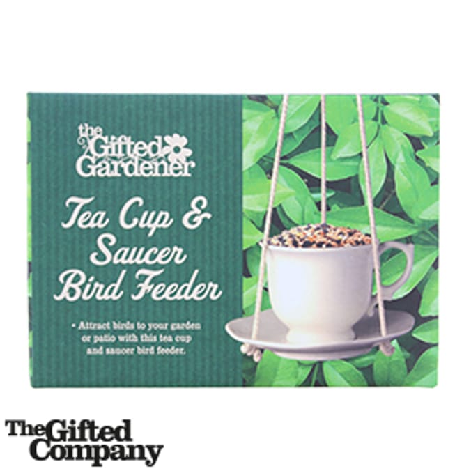 The Gifted Gardener Tea Cup & Saucer Bird Feeder bird table birdtable