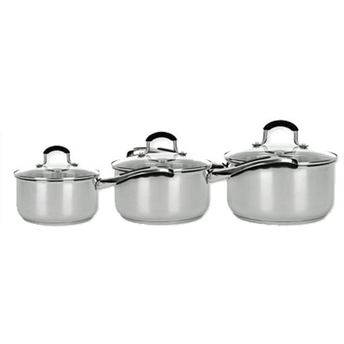 Hell's Kitchen 3 Piece Pan Set Home Bargains