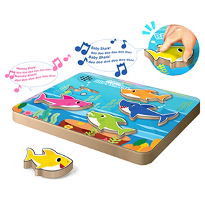 Pinkfong baby shark store chunky wooden sound puzzle