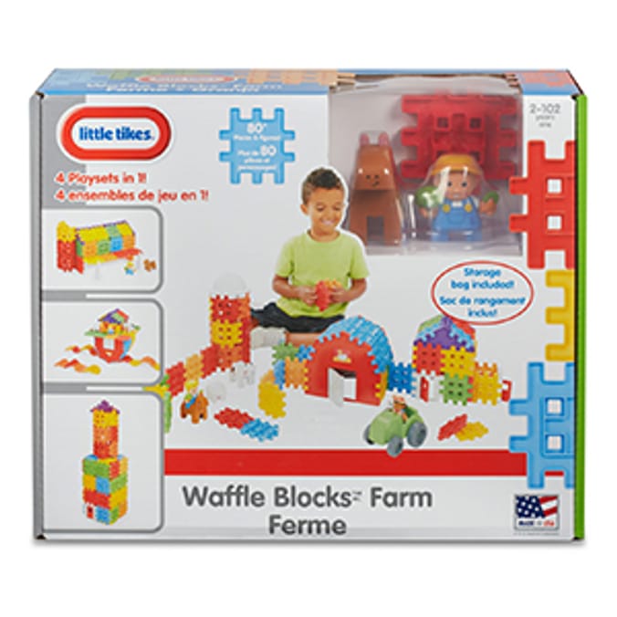 Little tikes waffle blocks farm sales set