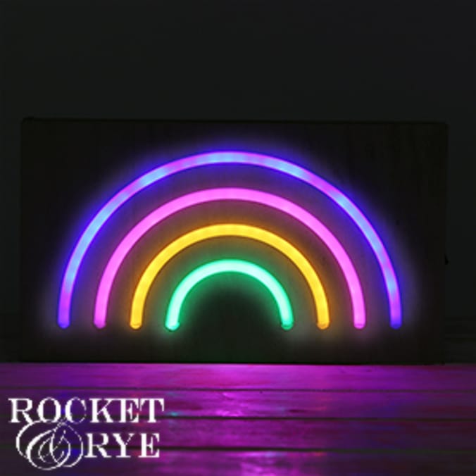 Rocket & Rye Rainbow LED Neon Effect Home Bargains