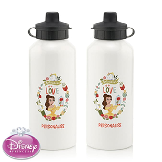 Personalised Disney Princess Belle Water Bottle beauty and the beast