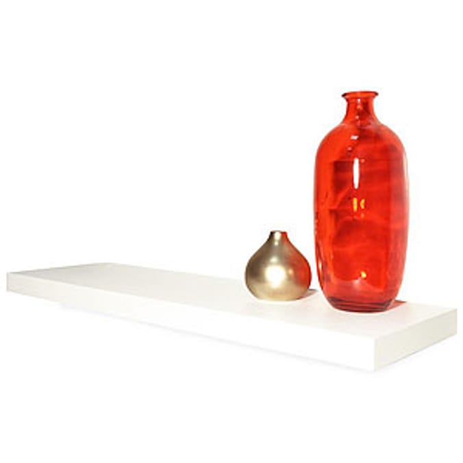 Floating Wall Shelf White Gloss Home Bargains