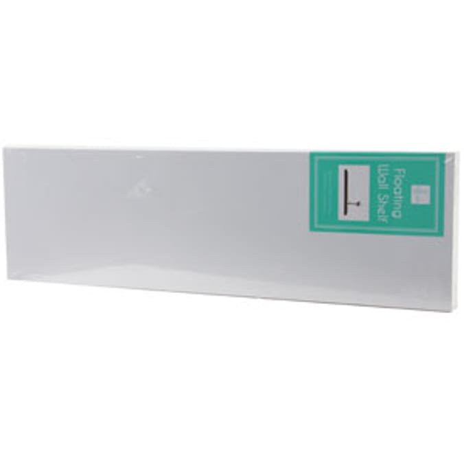 Floating Wall Shelf White Gloss Home Bargains