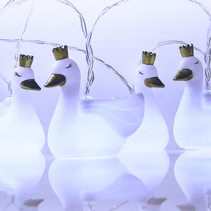 My Little Home Swan String Lights childrens bedroom, accessories