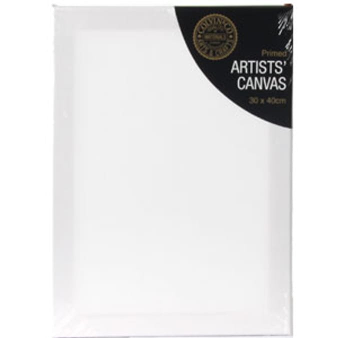Primed Artists Canvas 30cm x 40cm, case of 12 Home Bargains