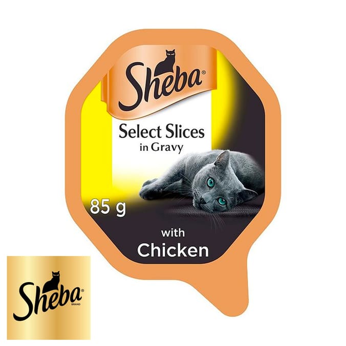 Sheba Fine Recipes Chicken in Gravy (22 x 85g Tray) Home Bargains