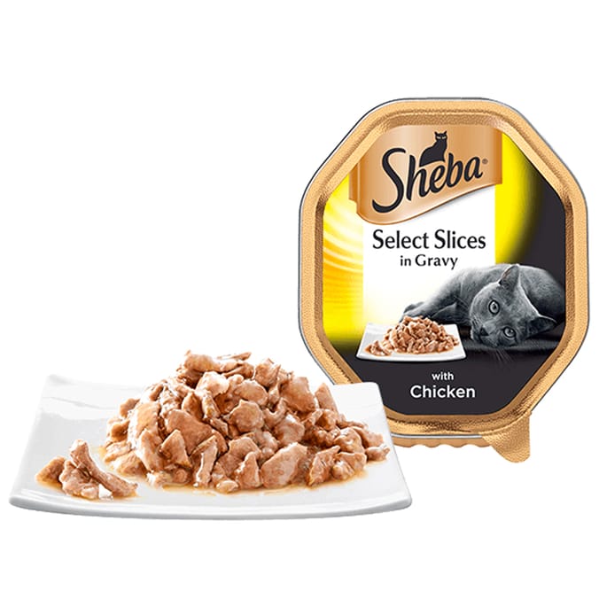 Sheba Fine Recipes Chicken in Gravy (22 x 85g Tray) Home Bargains