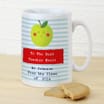 Personalised Apple for the Teacher Mug