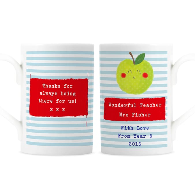 Personalised Apple for the Teacher Mug