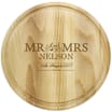 Personalised Mr & Mrs Round Chopping Board