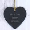 Personalised Slate Heart Decoration