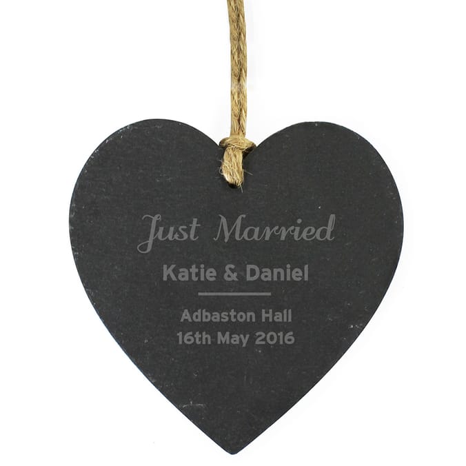 Personalised Slate Heart Decoration