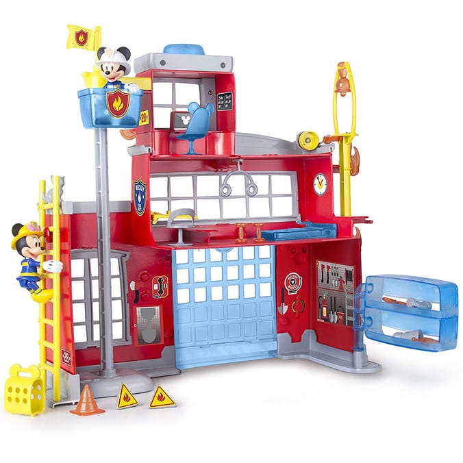 Mickey Mouse Clubhouse To the Rescue Fire Station Disney Junior firemen Mickey Minnie playset Home Bargains