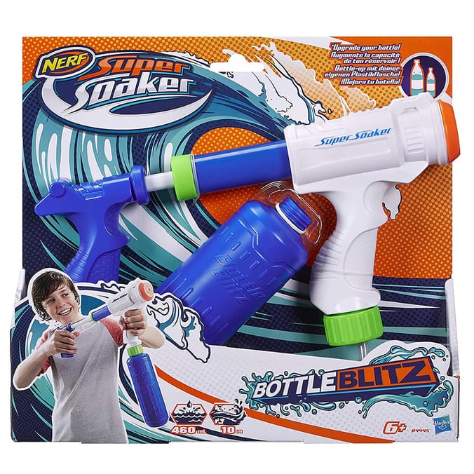 Nerf Super Soaker Bottle Blitz water gun blaster summer kids water fight waterfight water balloons waterballoons Home Bargains