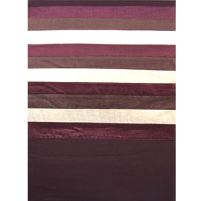 Ribbon Bands Aubergine Duvet Cover & Pillowcase Home Bargains