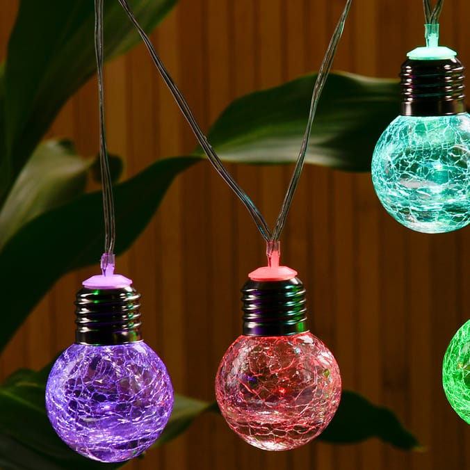 Firefly 10 Glass Orb LED String Lights party garden outdoor lighting