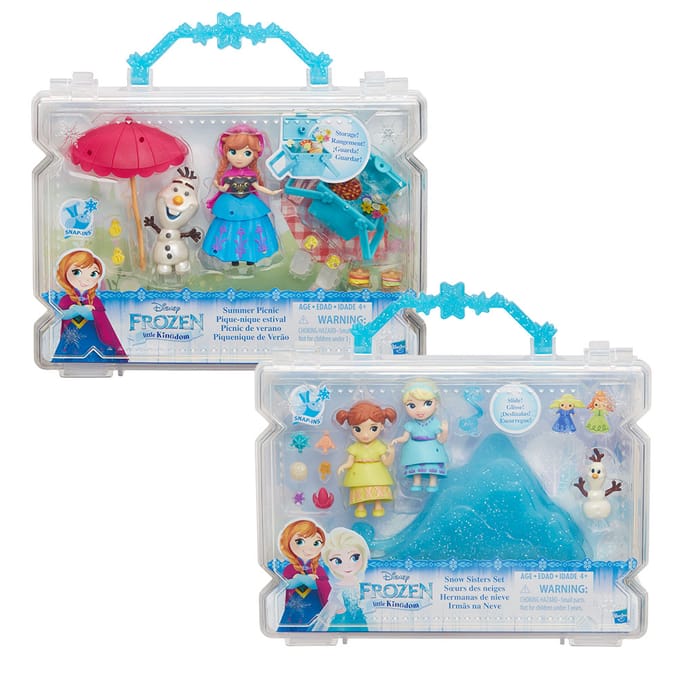 Disney Frozen Little Kingdom Playset doll figure playset Anna Elsa Olaf Summer Picnic Snow Sisters Home Bargains