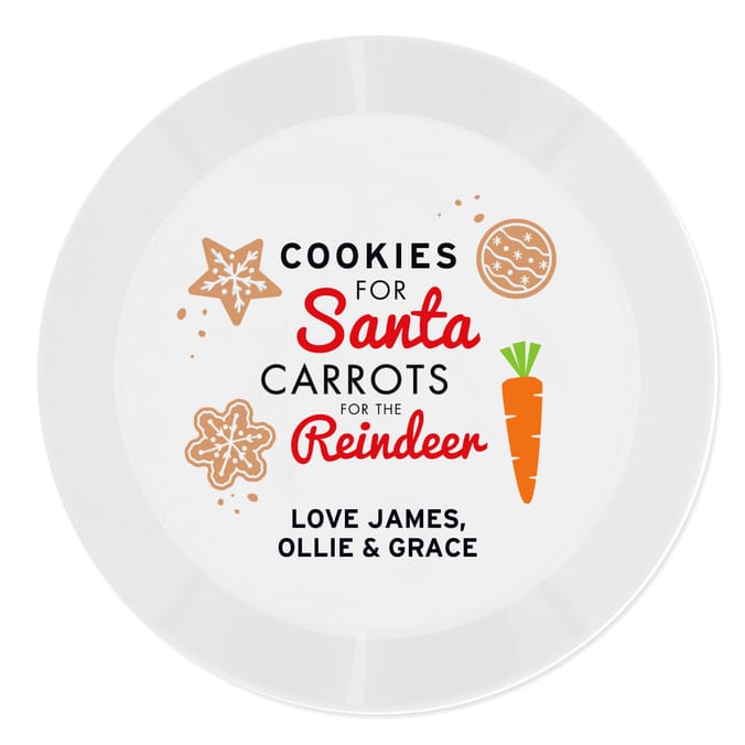 Personalised Cookies for Santa Christmas Eve Plate