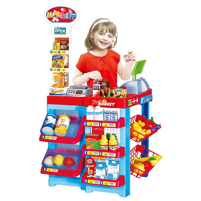 Supermarket with Lights and Sounds super market play shop toy shop Home Bargains