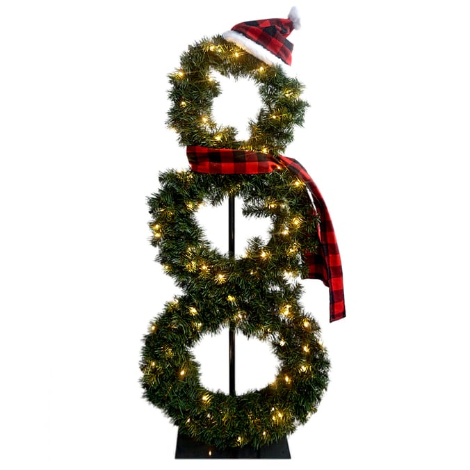 Noel 4ft PreLit Snowman Tree, christmas trees, christmas decorations
