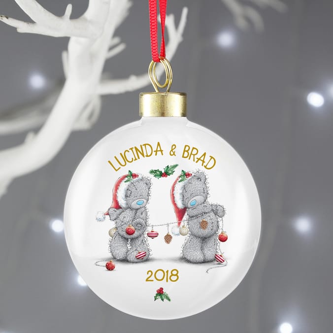 Personalised Me To You Couples Bauble