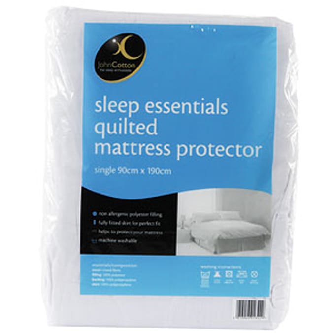Sleep Essentials Quilted Mattress Protector Single Home Bargains