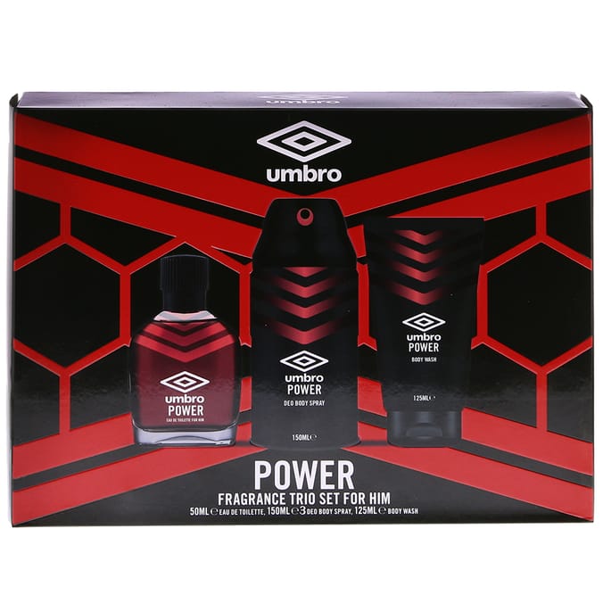 Umbro Power Fragrance Trio Set body wash man Christmas gift set EDT