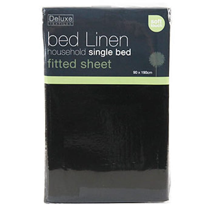 Single Easycare Fitted Sheet - Black