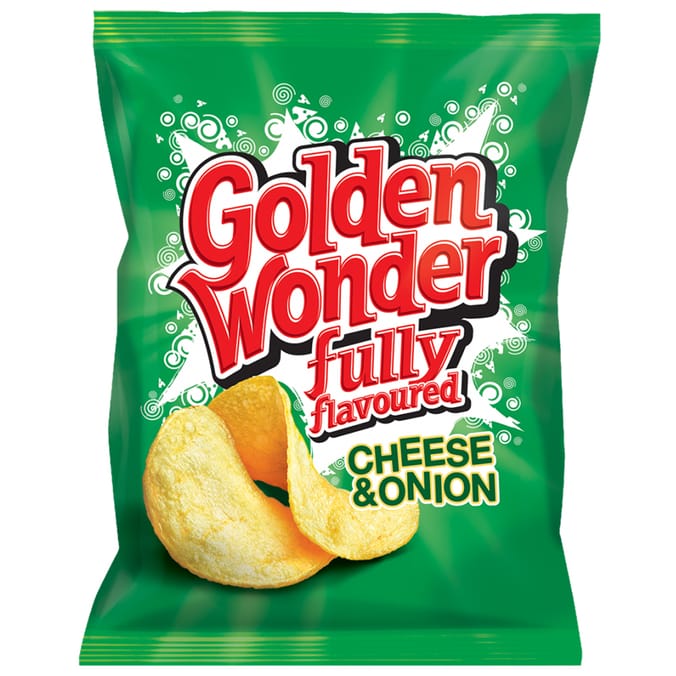 Golden Wonder Cheese & Onion (case48) 32.5g Bags crisps Home Bargains