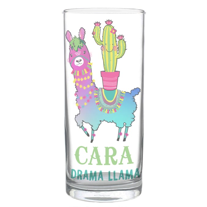 Personalised Llama Hi Ball Glass, valentines day, valentine's day gifts