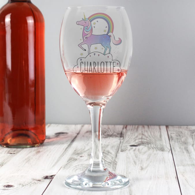 Personalised Unicorn Wine Glass, valentines day, valentine's day gifts