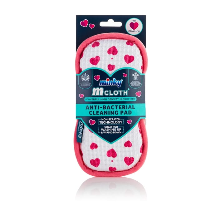 Minky Limited Edition Heart Anti-Bacterial Cleaning Pad 