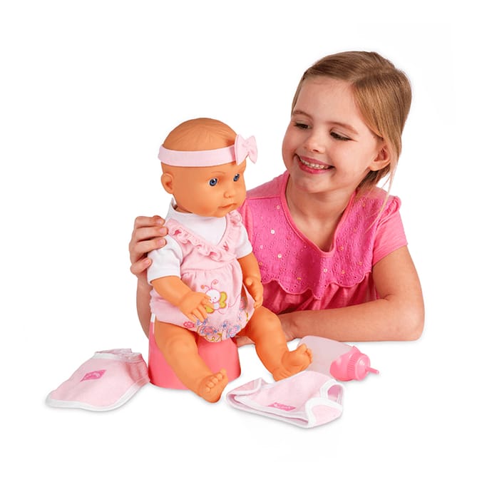 Tiny Tears Interactive Doll baby born cries cry talking pee potty