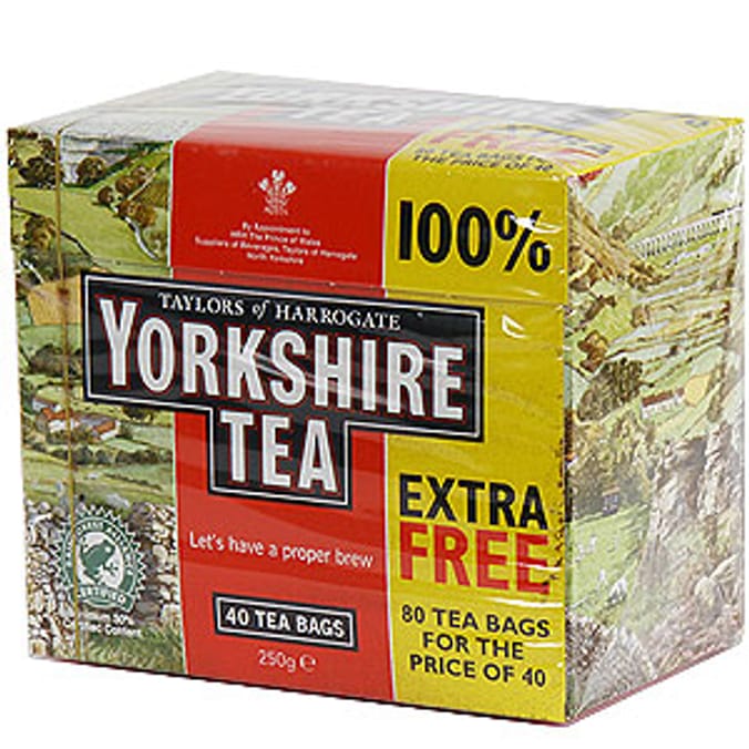 Yorkshire 80 Teabags 250G - Tesco Groceries