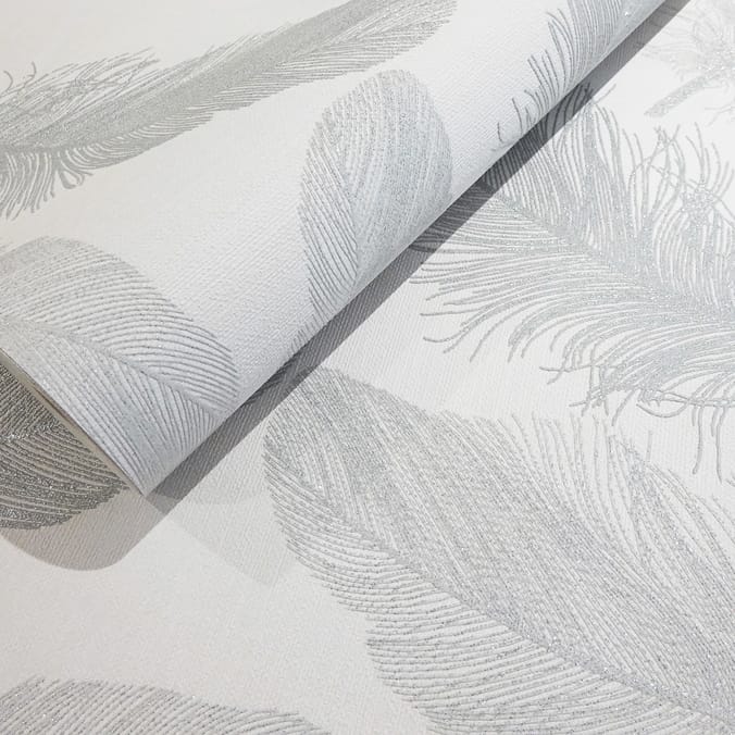 K2 Textured Wallcovering Molly Grey feather home decor, decorate, wall
