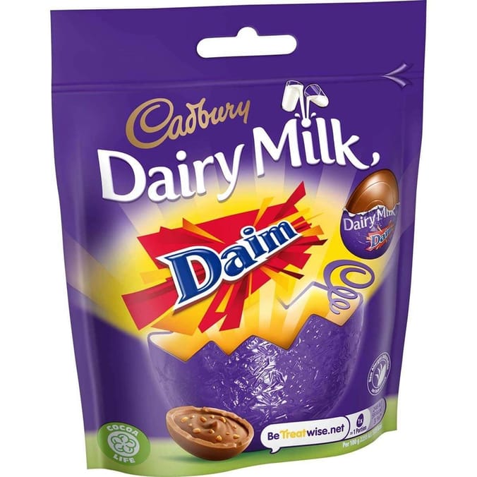 Dairy Milk Daim Chocolate Eggs (18 x 86g Bags)