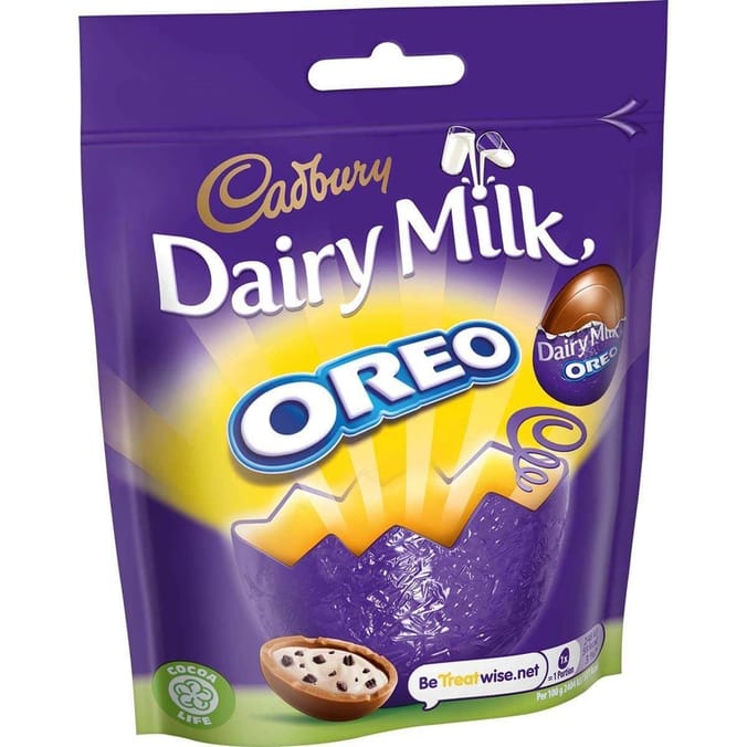 Dairy Milk Oreo Mini Eggs (18 x 82g Bags) easter cadbury's cadburys cadbury dairymilk easter