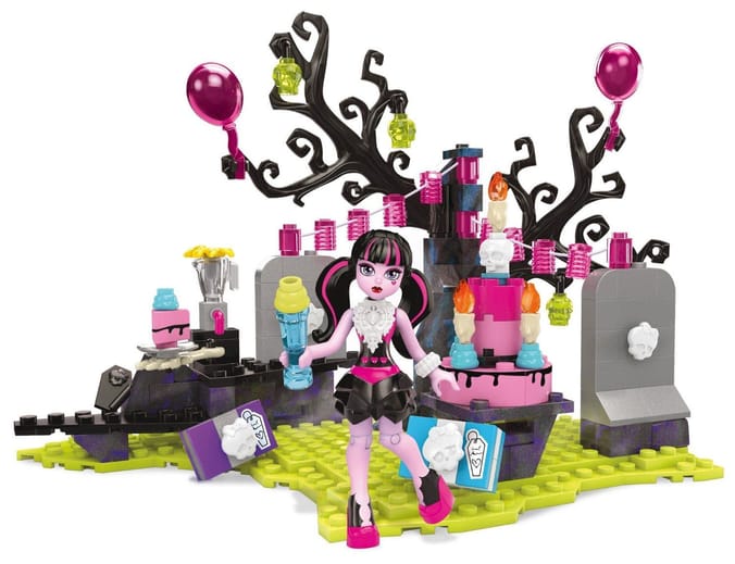 Mega Bloks Monster High Playset Biteology class stage fright figures children lego blocks build connect Home Bargains