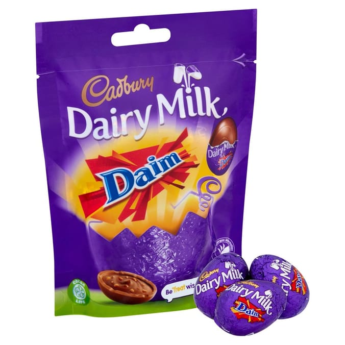 Dairy Milk Daim Chocolate Eggs (18 x 86g Bags)