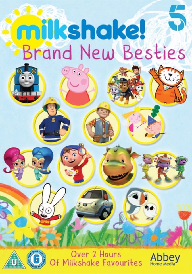 Milkshake Brand New Besties Dvd Peppa Pig Paw Patrol Noddy Thomas