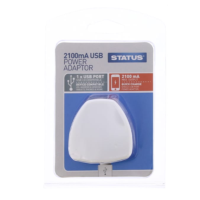 Status 2100mA USB Power Adaptor, usb plugs, sockets, chargers, phones