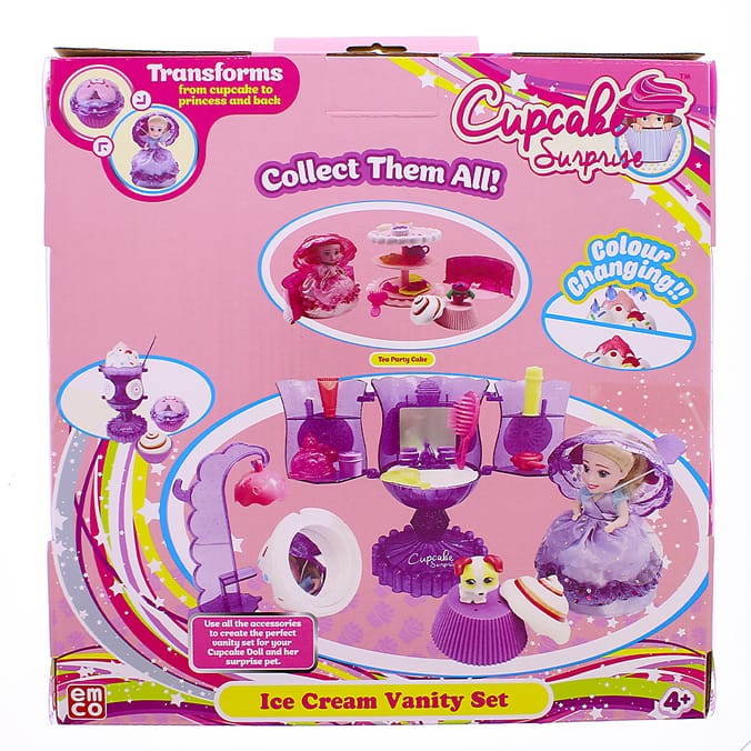 Cupcake Surprise Delights Playset ice cream vanity set, tea party cake