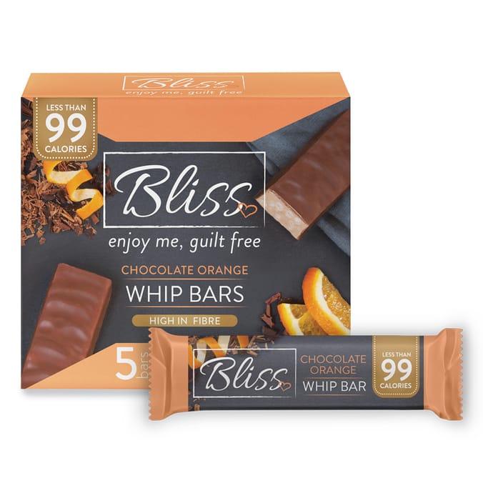 Bliss Whip Chocolate Orange (Case of 100 Bars) skinny whip skinnywhip
