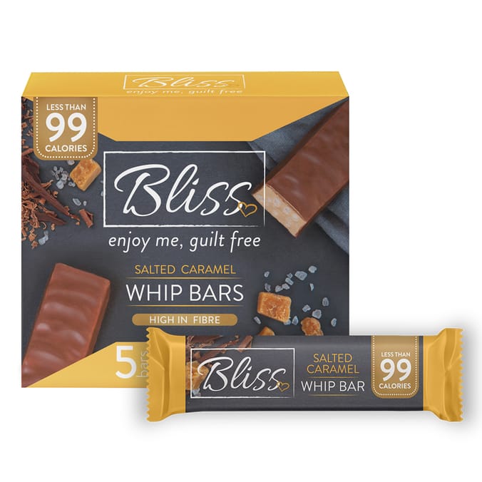 Bliss Whip Salted Caramel (Case of 100 Bars) skinny whip skinnywhip