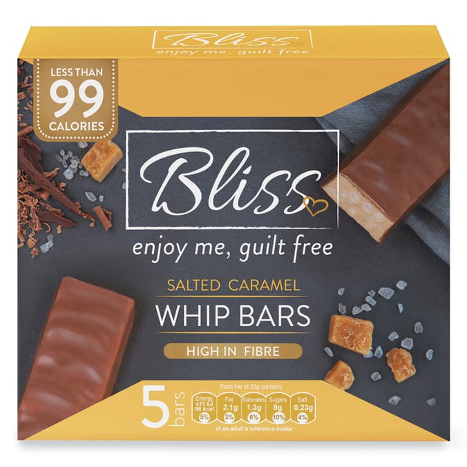 Bliss Whip Salted Caramel (Case of 100 Bars) skinny whip skinnywhip